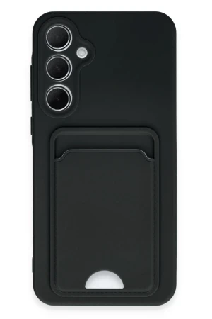 Newface Samsung Galaxy A35 5G Kılıf Kelvin Kartvizitli Silikon - Siyah