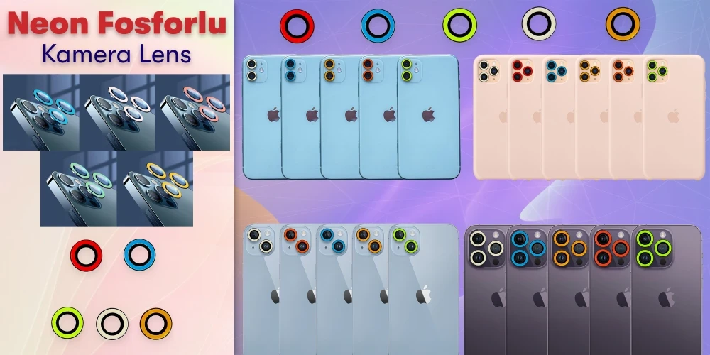 Neon Fosforlu Kamera Lens