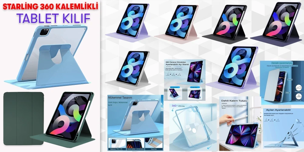 Starling 360 Kalemlikli Tablet Kılıf