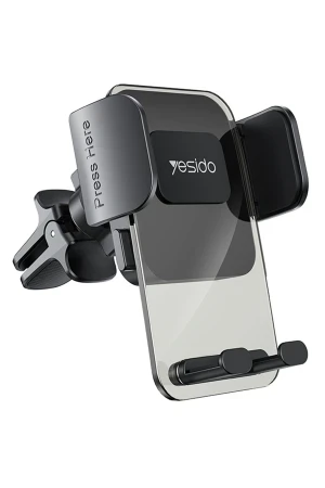 Yesido C163 Izgara Klipsli 360 Derece Ayarlanabilir Araç Tutucu - Siyah