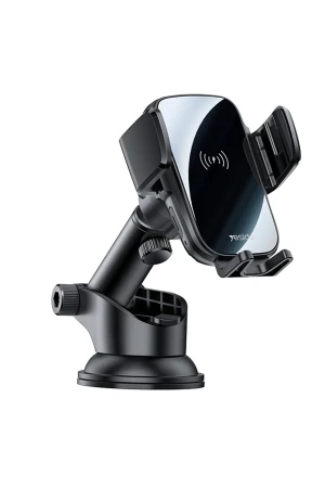 Yesido C186 Izgara Klipsli ve Vantuzlu 15W Kablosuz Şarjlı Araç Tutucu - Siyah