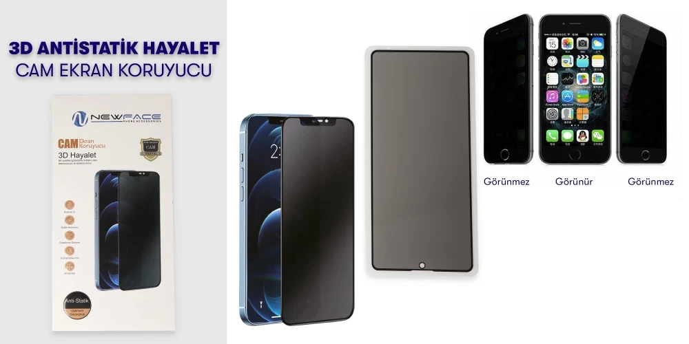 3D Antistatik Hayalet Cam Ekran Koruyucu