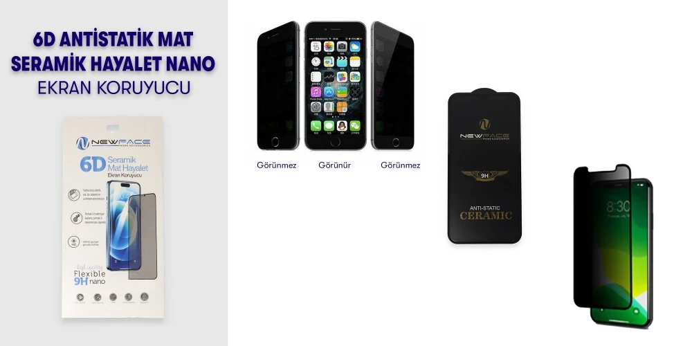 6D Antistatik Mat Seramik Hayalet Nano Ekran Koruyucu