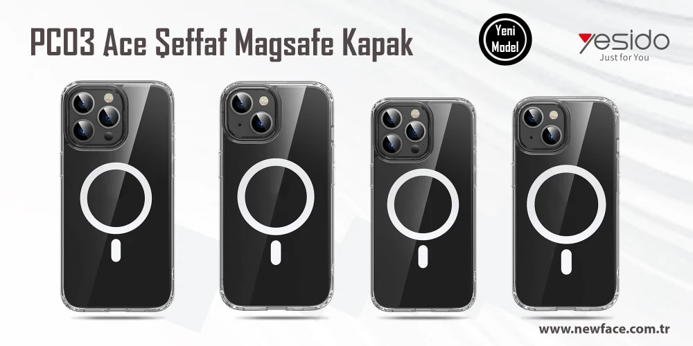 PC03 Ace Şeffaf Magsafe Kapak