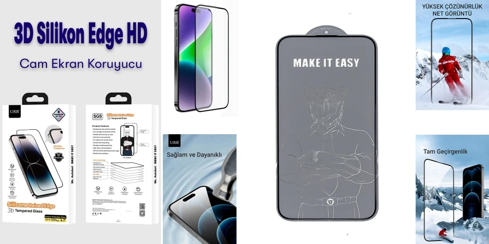 3D Silikon Edge HD Cam Ekran Koruyucu