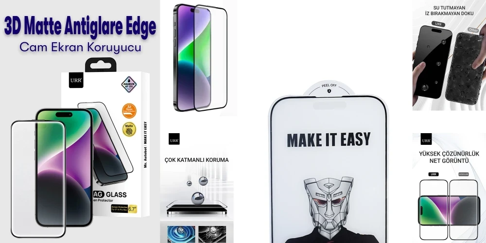 3D Matte Antiglare Resin Edge Cam Ekran Koruyucu