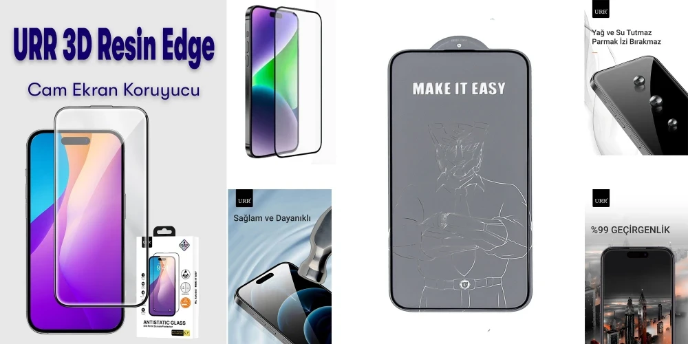 3D Resin Edge Cam Ekran Koruyucu