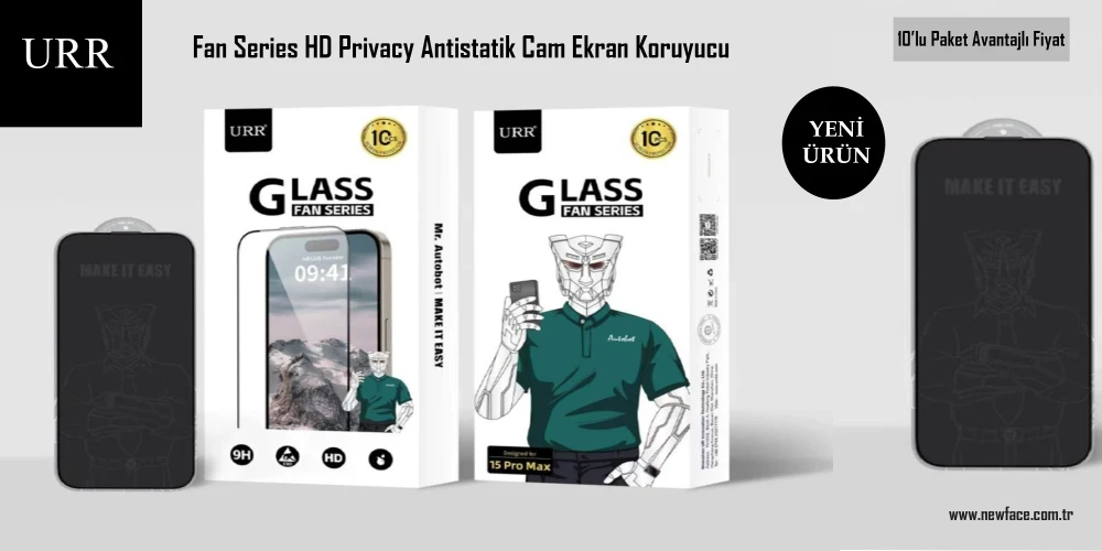 Fan Series HD Privacy Antistatik Cam Koruyucu
