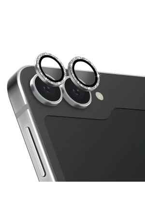 Uniq Samsung Galaxy Z Flip 6 Optix Simli Alüminyum Kamera Koruyucu - Beyaz