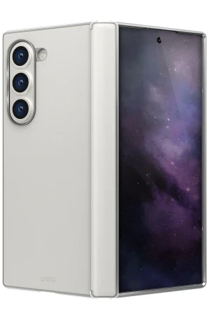 Uniq Samsung Galaxy Z Fold 6 Ora Katlanabilir Deri Kapak - Beyaz