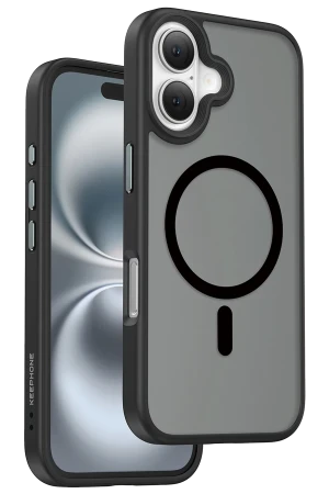 Keephone iPhone 16 Mago Pro Magsafe Kılıf - Siyah Titanyum