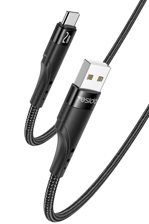 Yesido CA109 3M 2A Usb to Type-C Hızlı Şarj Kablosu - Siyah