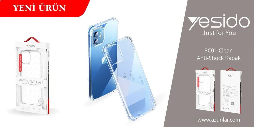 PC01 Clear Anti-Shock Kapak