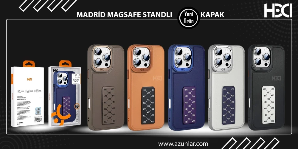 HBC-265 Madrid Magsafe Standlı Kapak