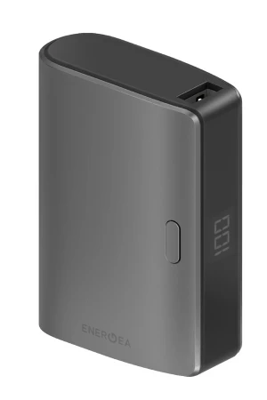 Energea ComPac 35 10.000 mAh Dijital Göstergeli 35W Type-C Çıkışlı 22.5W USB Çıkışlı PD Hızlı Şarj Powerbank - Koyu Gri
