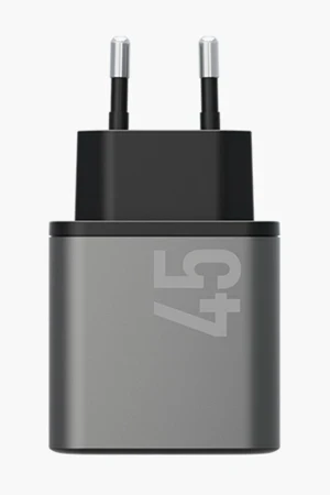 Energea AmpCharger GaN45 2 Adet 45W Type-C Çıkışlı Hızlı Şarj Aleti - Koyu Gri