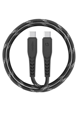 Energea NyloFlex 1.5M 100W Type-C to Type-C PD Hızlı Şarj Kablo - Siyah
