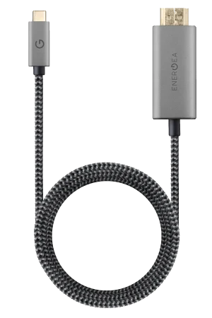 Energea FibraTough 2M 4K 60 Hz Type-C to HDMI Kablo - Gri