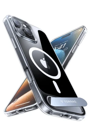 Torras Apple iPhone 16 Pro P Stand Serisi Magsafe Kılıf - Şeffaf
