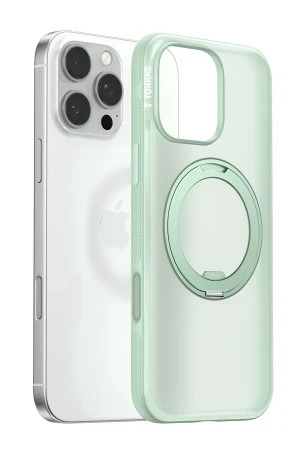 Torras Apple iPhone 16 Pro O Stand R Fitness Serisi Magsafe Kılıf - Açık Yeşil