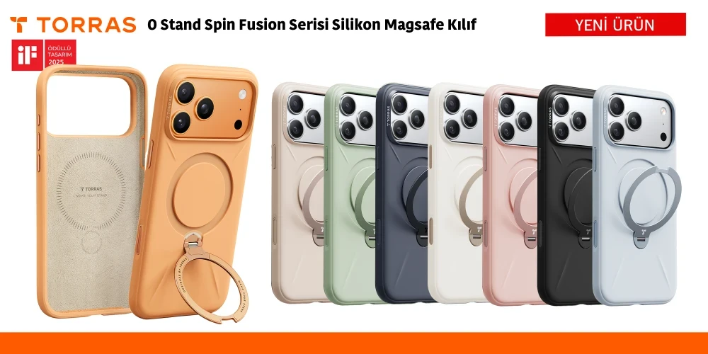 O Stand Spin Silicone Serisi Magsafe Kılıf