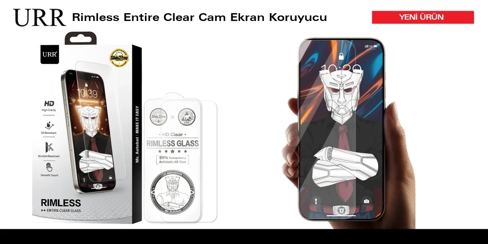 Rimless Entire Clear Cam Ekran Koruyucu