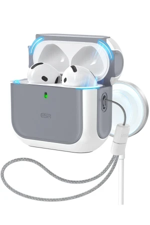 ESR Apple Airpods 4 (4.nesil) Orbit Hybrid Magsafe Şarj Destekli Kılıf - Beyaz