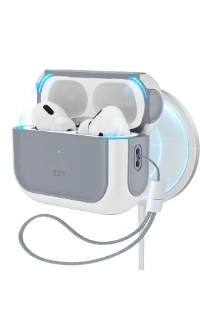 ESR Apple Airpods Pro 2 (2.Nesil) Orbit Hybrid Magsafe Şarj Destekli Kılıf - Beyaz