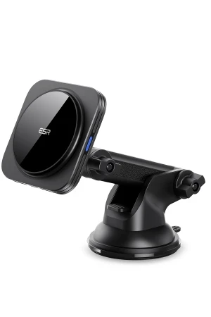 ESR Qi2 HaloLock Vantuz Özellikli 15W Magsafe Şarj Destekli Araç Tutucu - Siyah