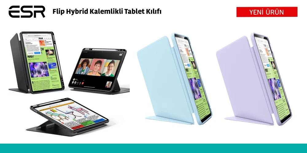 Flip Hybrid Kalemlikli Tablet Kılıfı