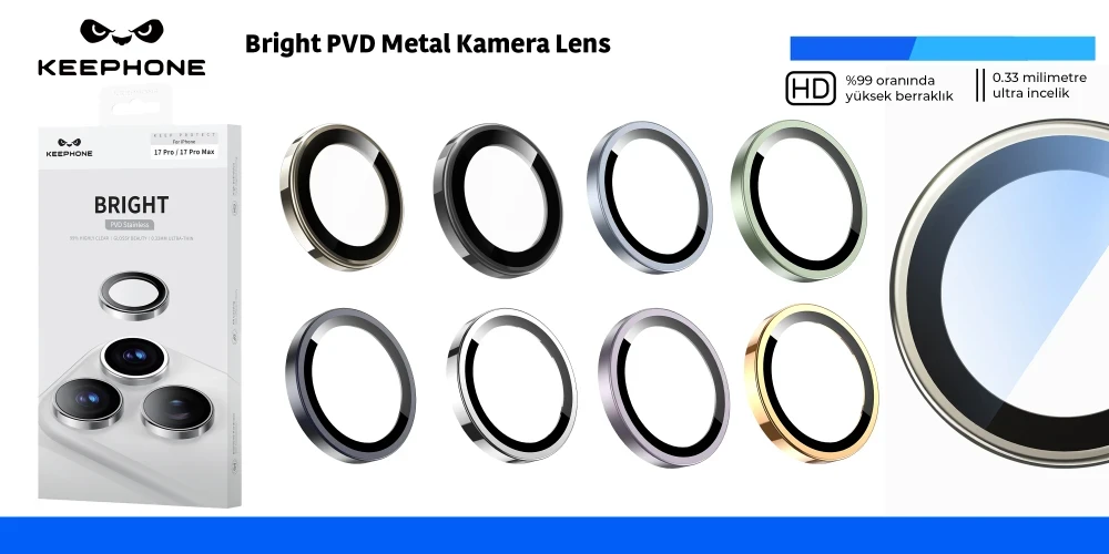 Bright PVD Metal Kamera Lens