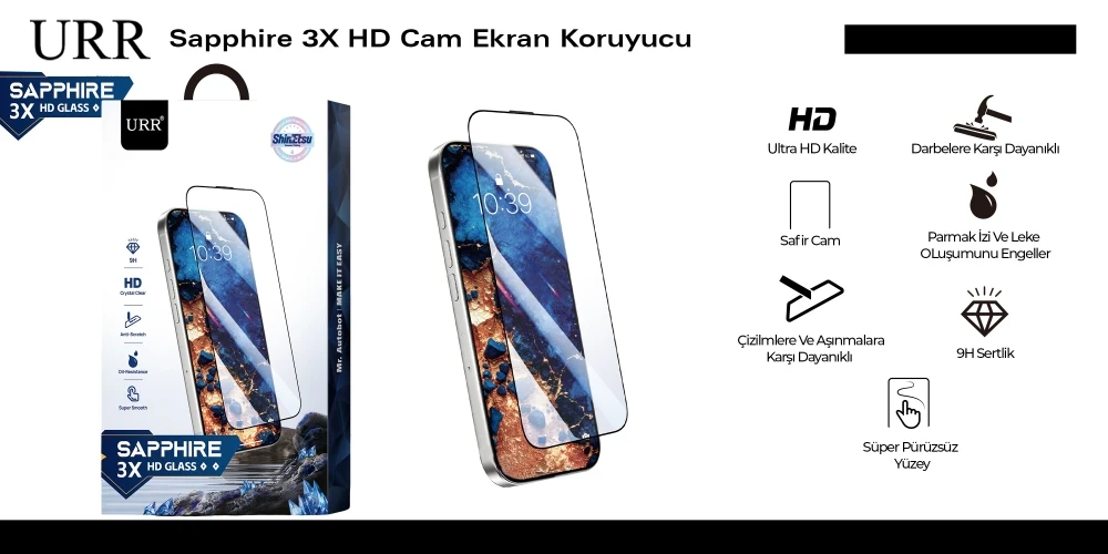 Sapphire 3X HD Cam Ekran Koruyucu