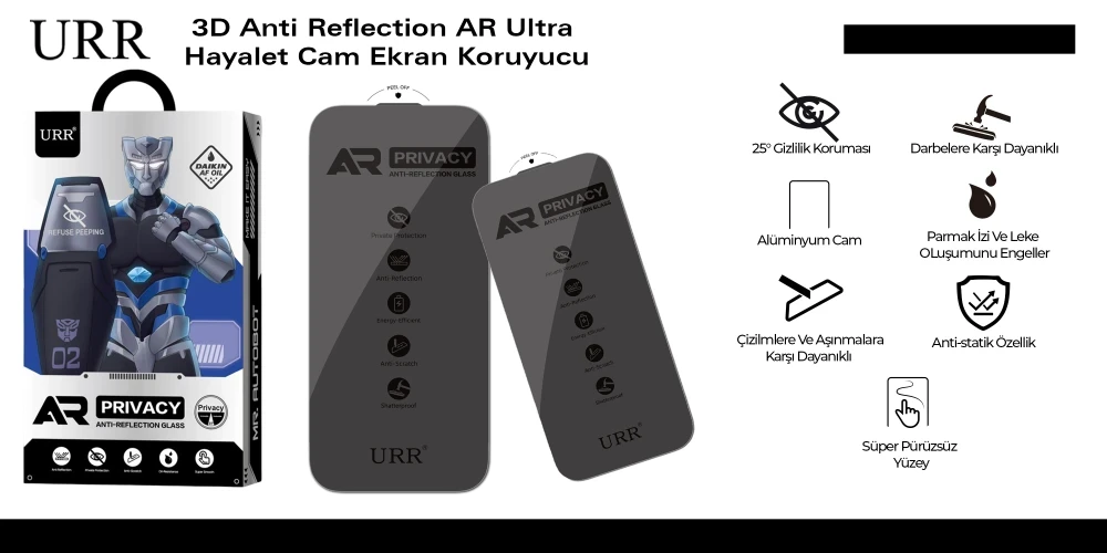 3D Anti Reflection AR Ultra Hayalet Cam Ekran Koruyucu