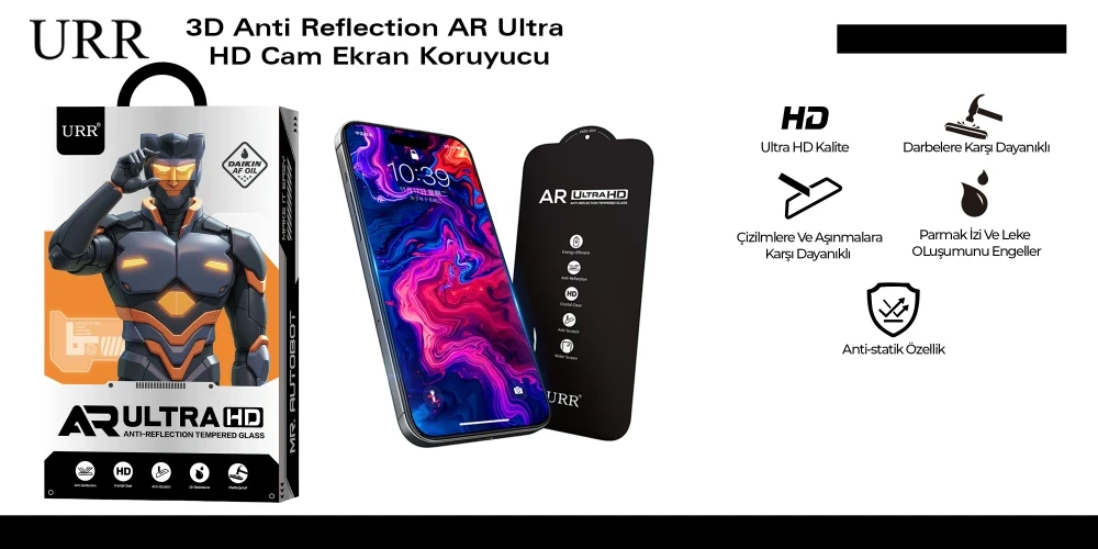 3D Anti Reflection AR Ultra HD Cam Ekran Koruyucu