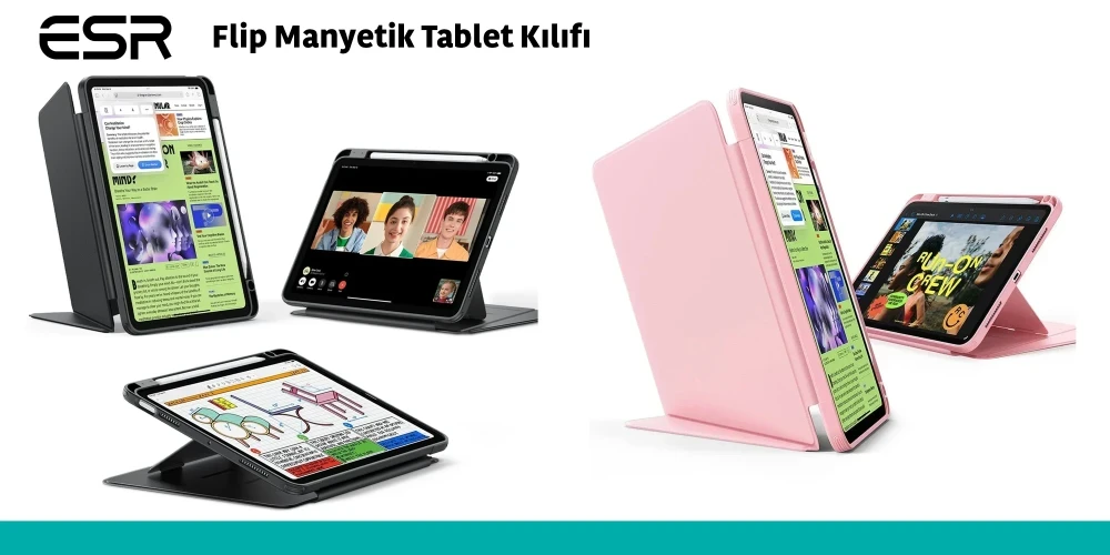 Flip Manyetik Tablet Kılıfı