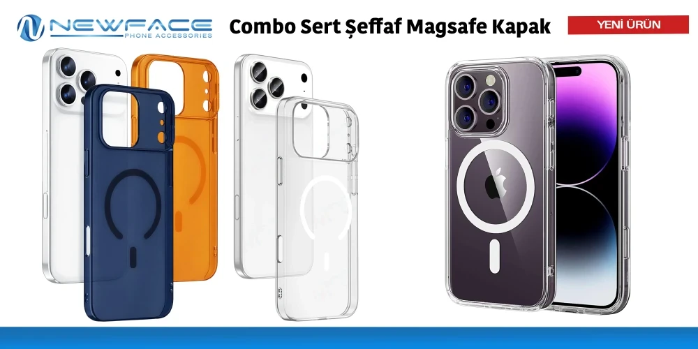 Combo Sert Şeffaf Magsafe Kapak