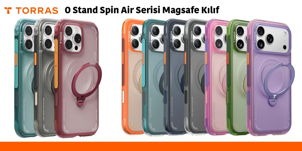 O Stand Spin Air Serisi Magsafe Kılıf